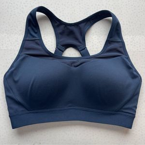 GYMSHARK Navy Open Back Sports Bra